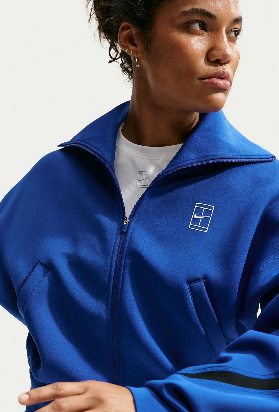 Nike Advantage Dri-FIT Tam Boy Fermuarlı Kadın Tenis Ceketi - 5