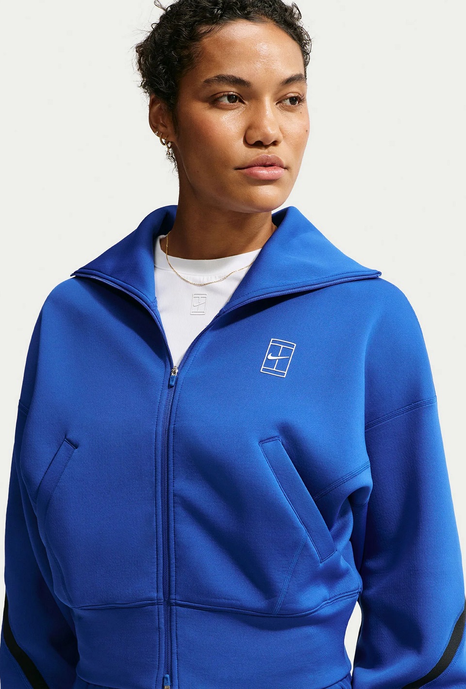 Nike Advantage Dri-FIT Tam Boy Fermuarlı Kadın Tenis Ceketi - 7