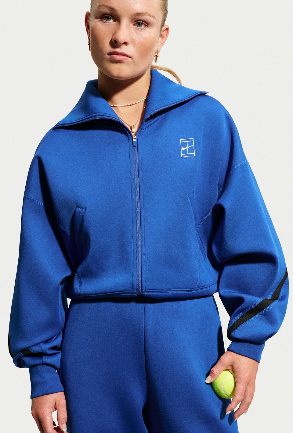 Nike Advantage Dri-FIT Tam Boy Fermuarlı Kadın Tenis Ceketi - 2