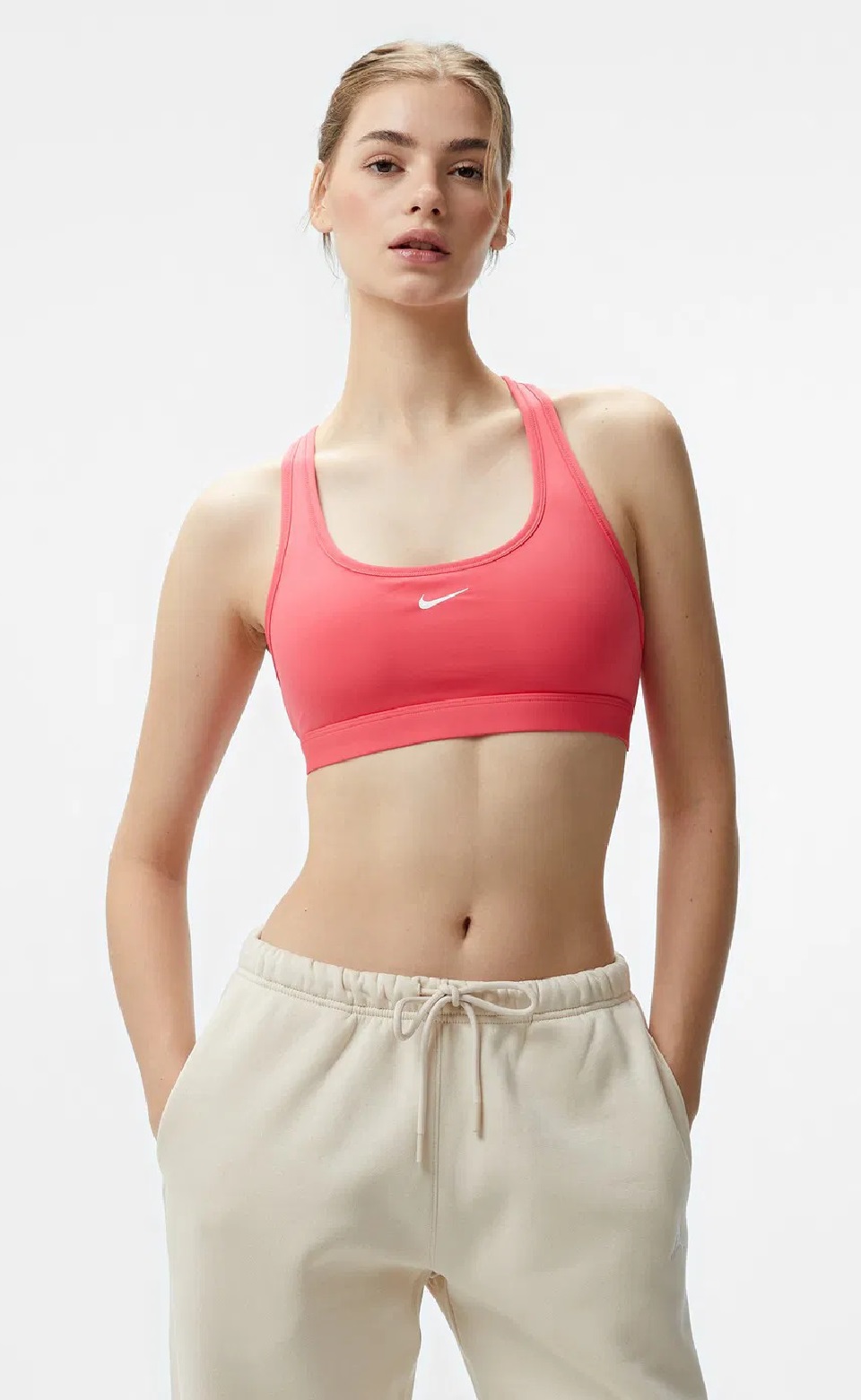 Nike Swoosh Light Support Dolgusuz Kadın Spor Sütyeni - Mavi (DX6817-629)