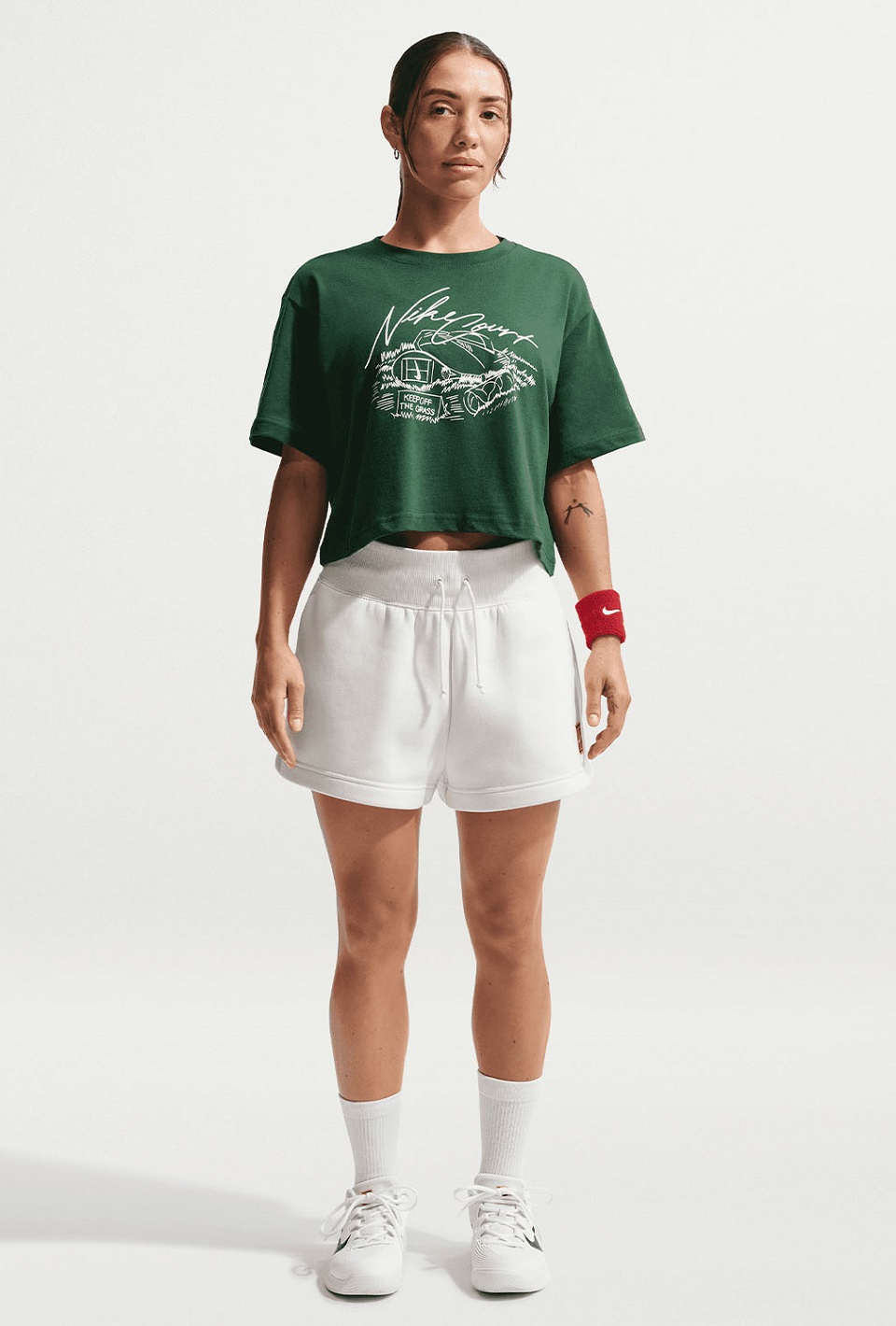 NikeCourt Slam Crop Kadın Tenis Tişörtü (IM0310-341)